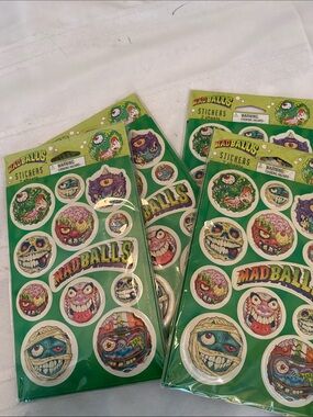 Madballs Sticker Sheets - Retro Brand 4 packs 2 sheets each  sealed